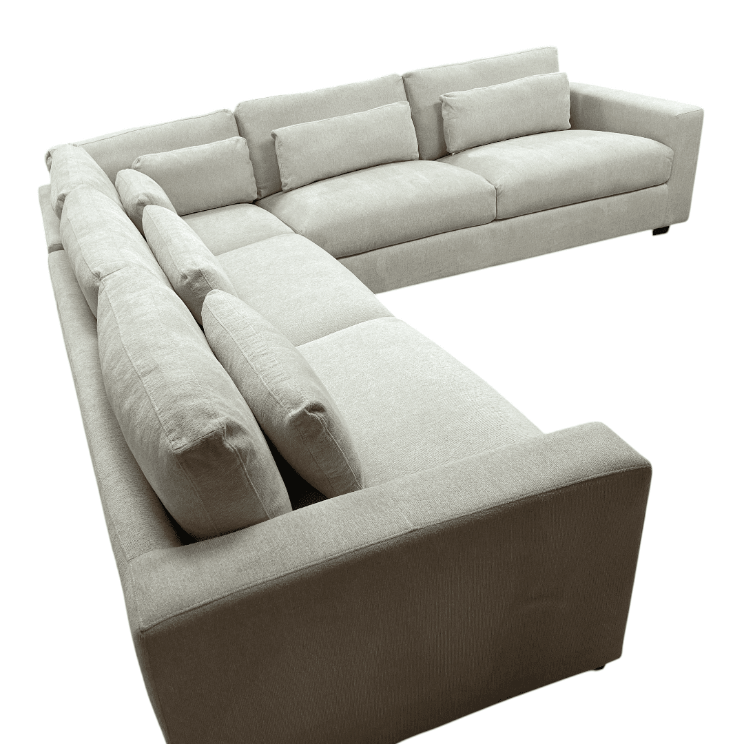 Ebern Designs Icelyn 3 - Piece Modern and Soft Upholstered Corner Sectional with 6 Throw Pillows - Thumbnail 7