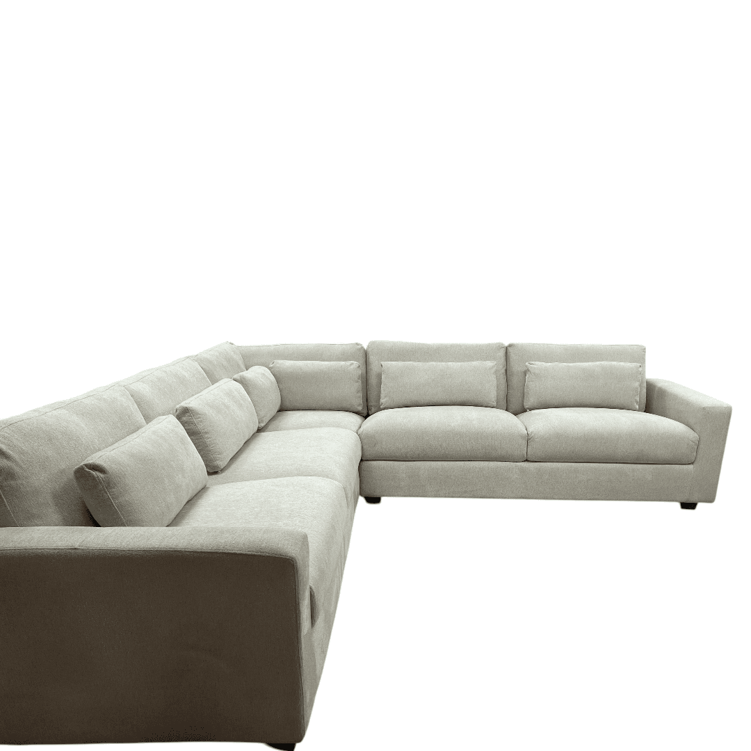 Ebern Designs Icelyn 3 - Piece Modern and Soft Upholstered Corner Sectional with 6 Throw Pillows - Thumbnail 4