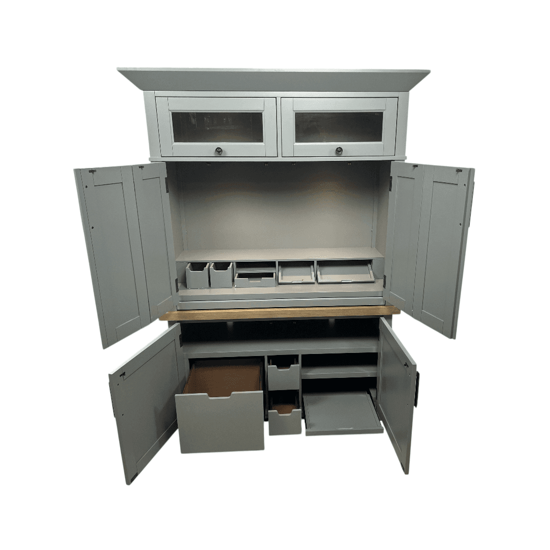 Beachcrest Home Bankhead Solid Wood Top Writing Desk with Power Outlet - Thumbnail 21