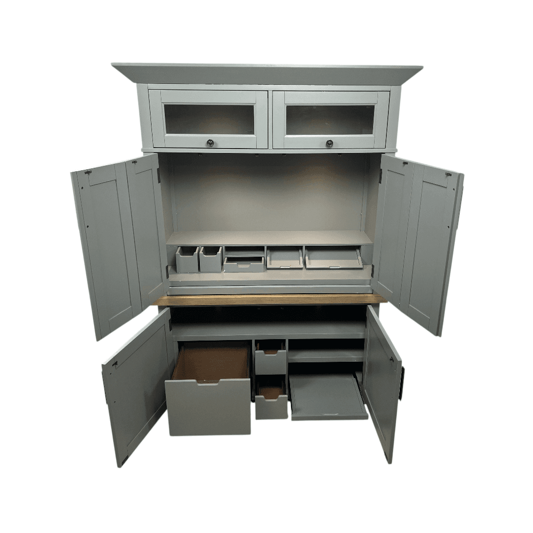 Beachcrest Home Bankhead Solid Wood Top Writing Desk with Power Outlet - Thumbnail 22
