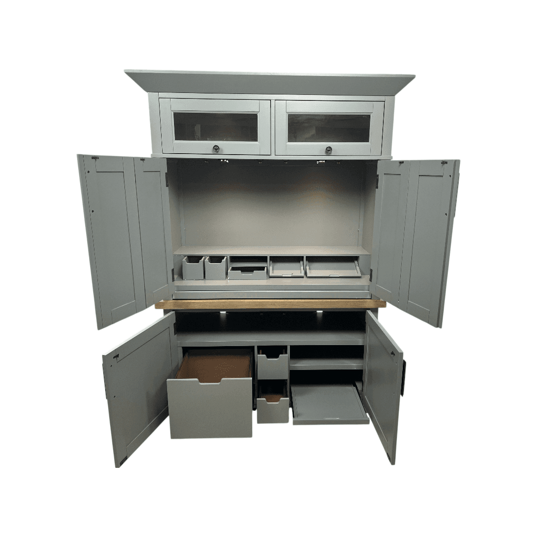 Beachcrest Home Bankhead Solid Wood Top Writing Desk with Power Outlet - Thumbnail 23