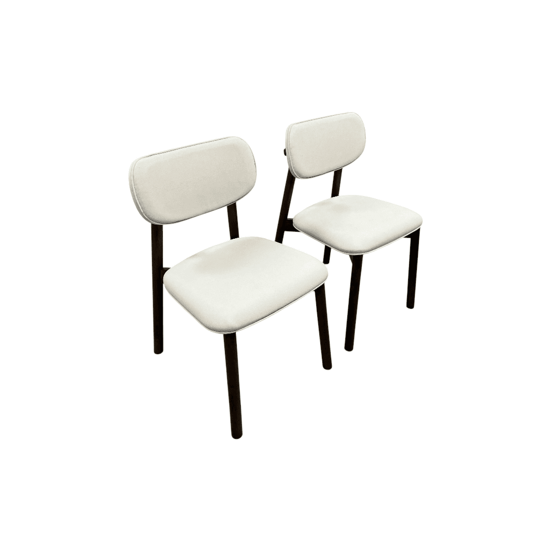 Hoft Home Maia Dining Chair Set of 4 - Ivory and Walnut - Thumbnail 16