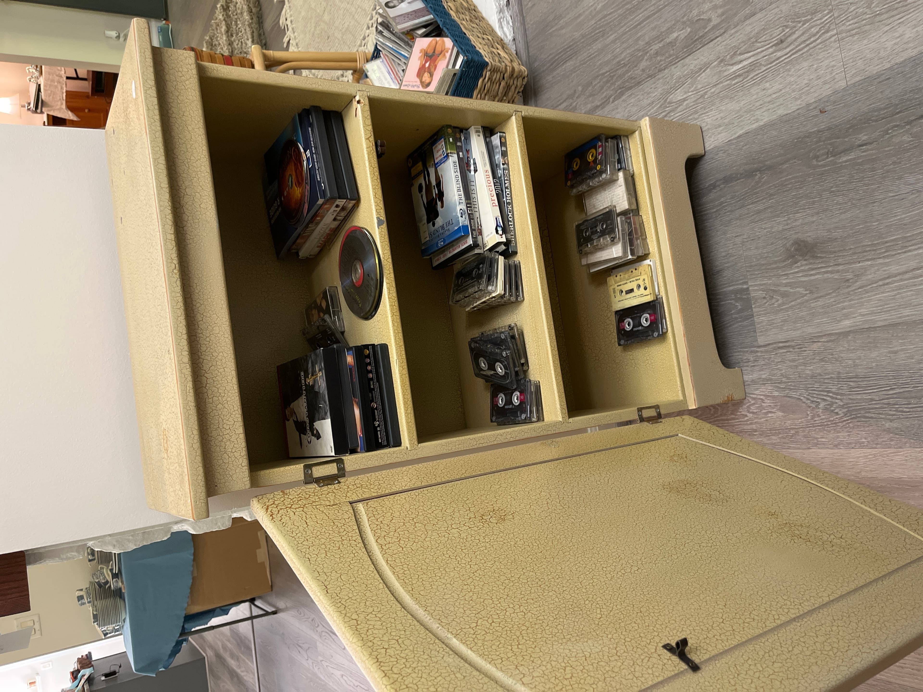 Vintage Wooden Cabinet with Distressed Finish - Thumbnail 2