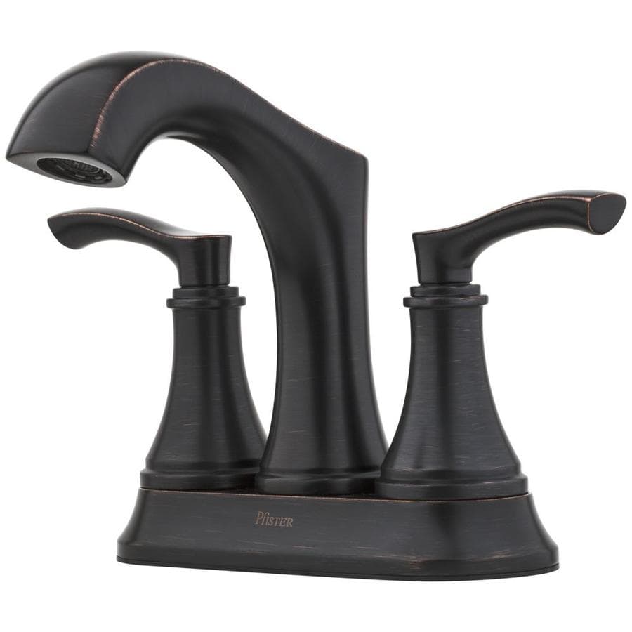 Pfister Auden Bathroom Sink Faucet  4-Inch Centerset  2-Handle  3-Hole  NSF Certified  Tuscan Bronze Finish  LF048ADYY - Image 1