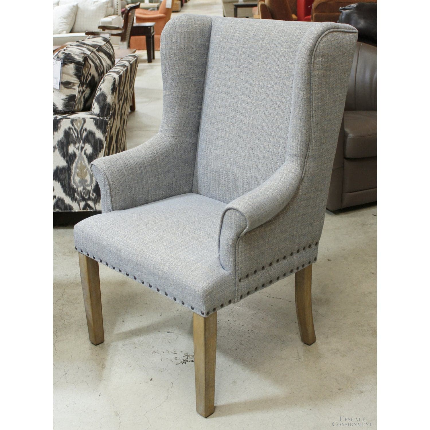 Ashley "Ollesburg" Gray Wingback Chair - Gray - Thumbnail 2