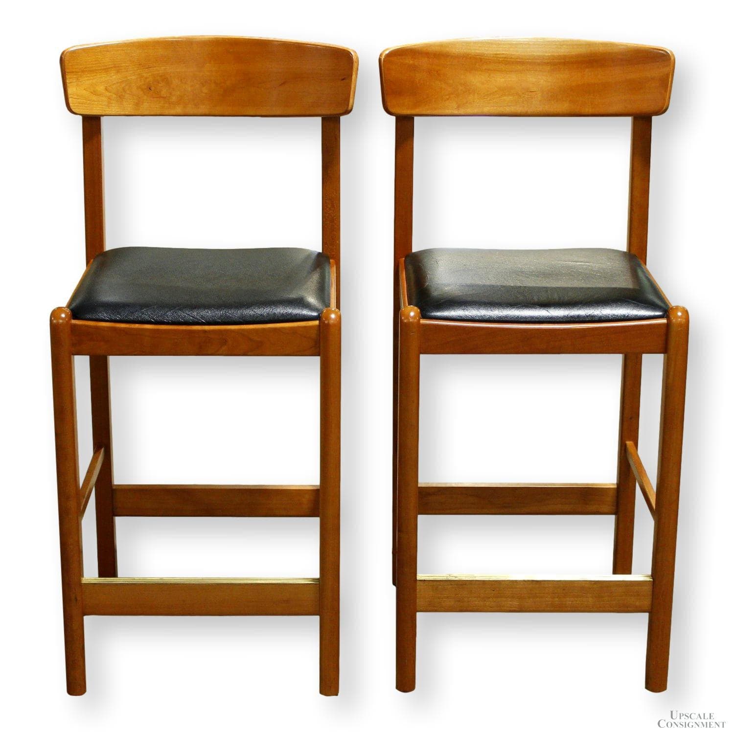 Benny Linden Design Pair of Teak Counter Stools - Image 1