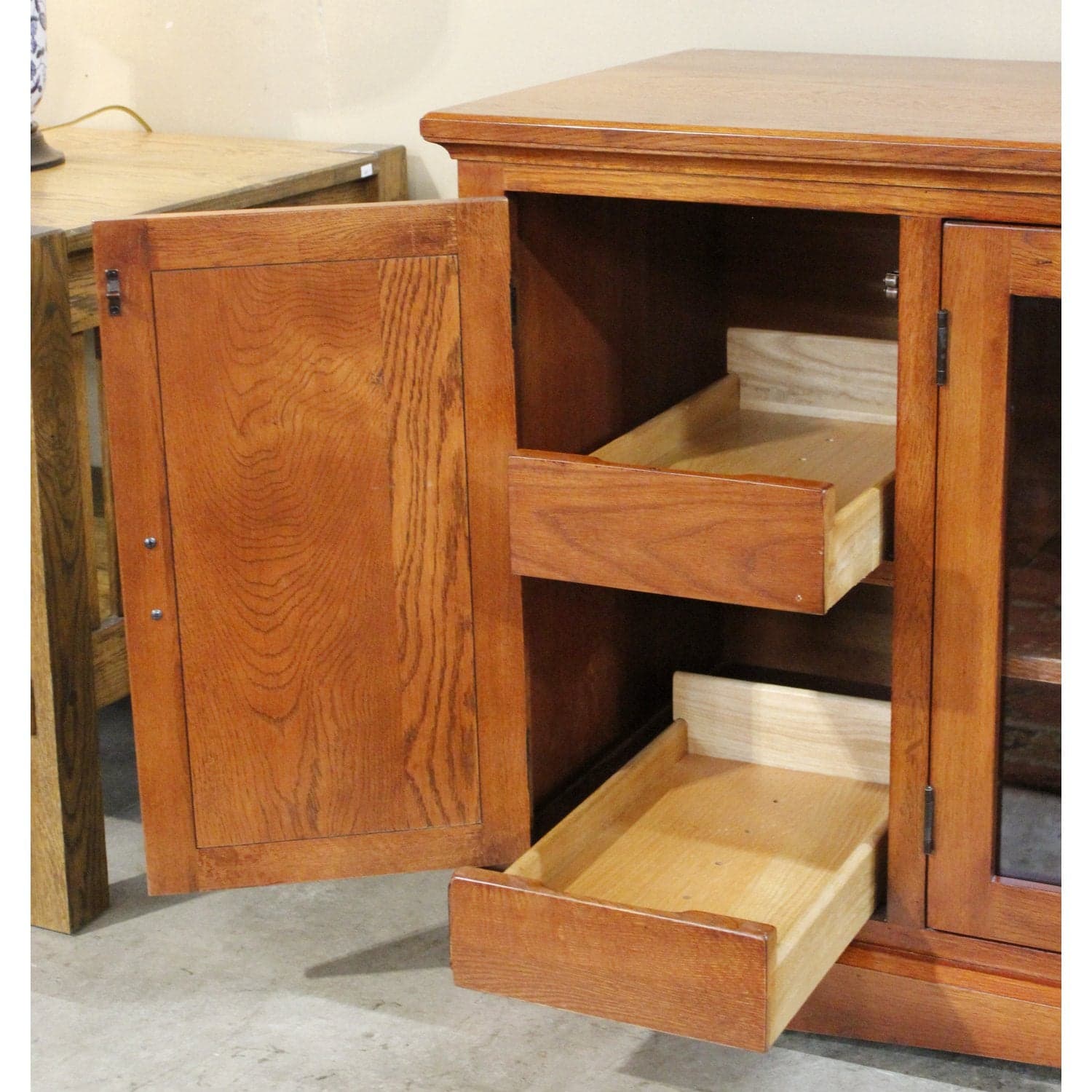 Oak Media Console - Thumbnail 5
