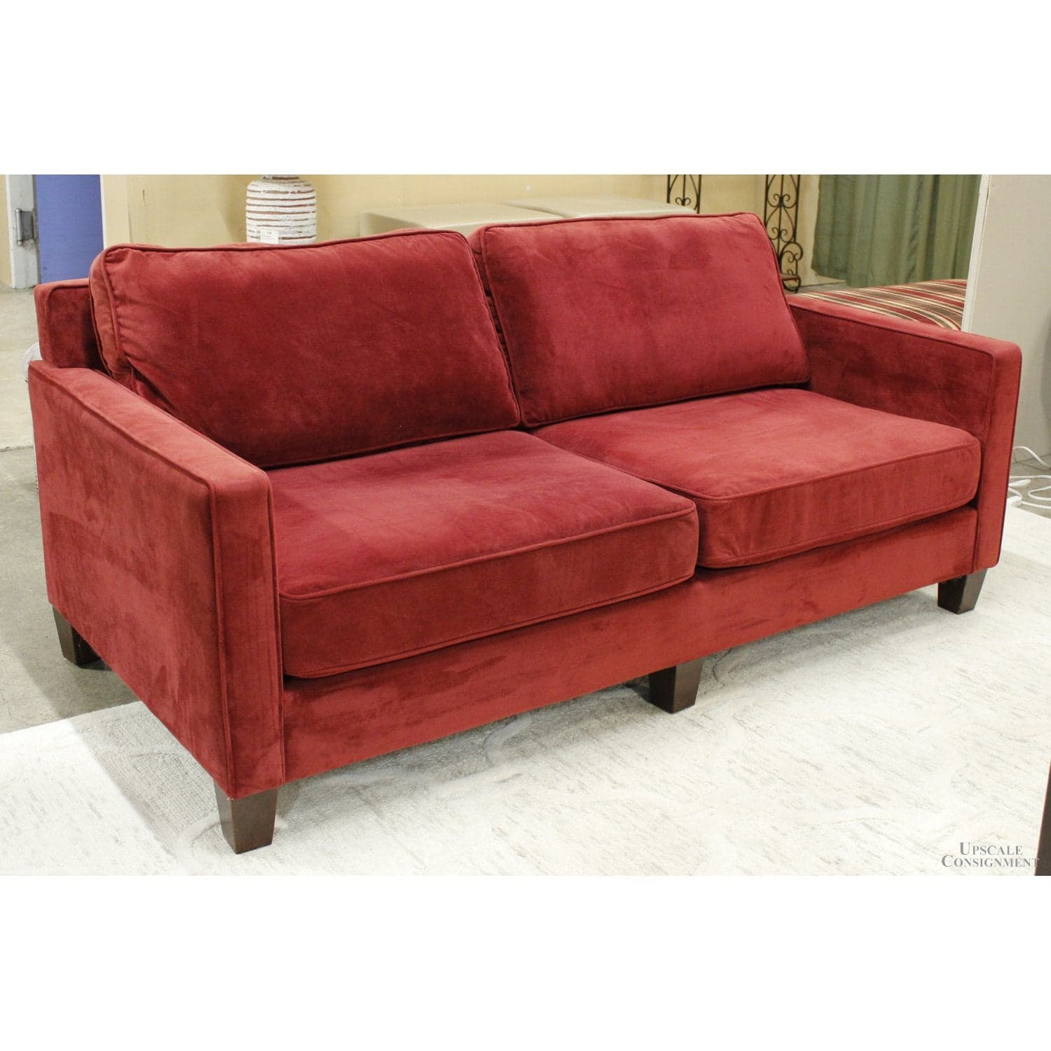 'Bella' Dark Red Sofa - Red - Thumbnail 2
