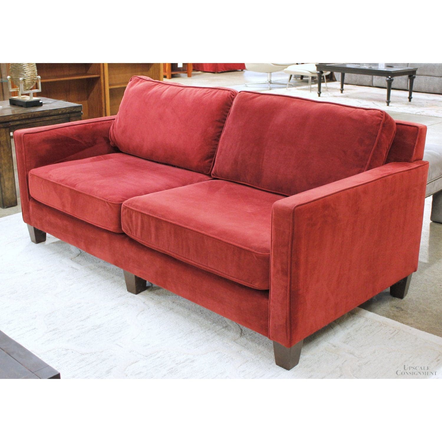 'Bella' Dark Red Sofa - Red - Thumbnail 3