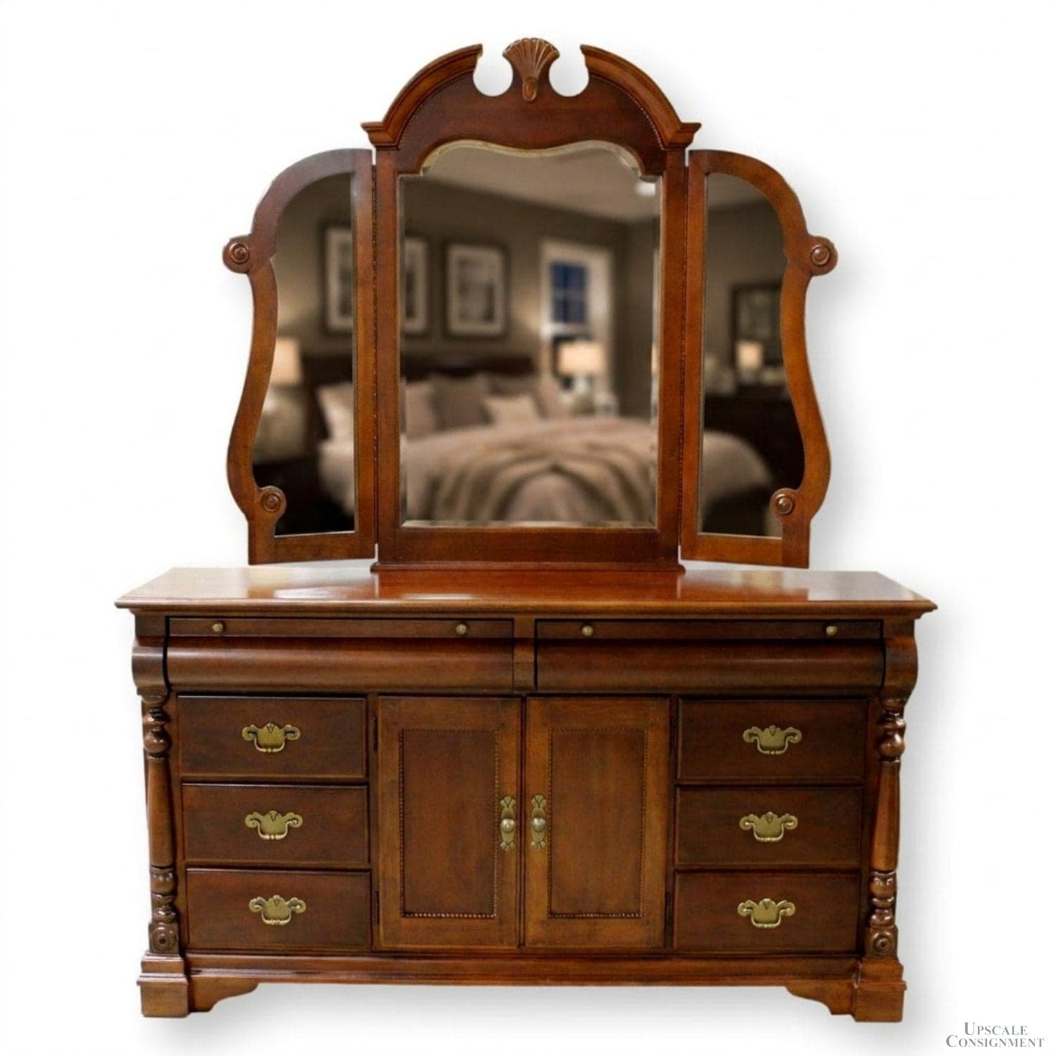 Universal Furniture Triple Dresser w/Mirror - Image 1
