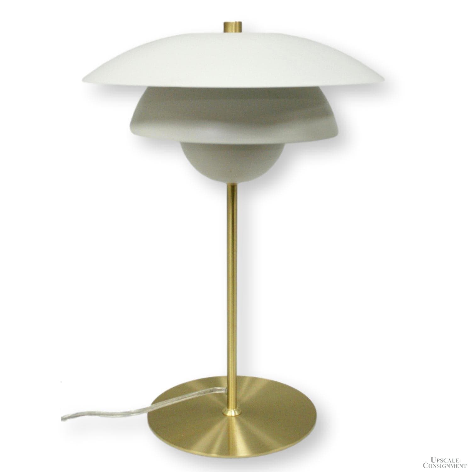 Modern Brass & White Task Lamp - Image 1