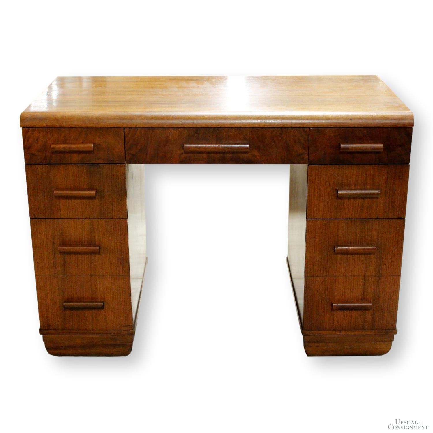 Vintage Walnut Waterfall Desk - Walnut Finish - Image 1