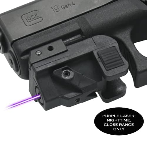 HiLight P3P Purple Laser Beam for Compact Pistol Compatible Portable, Military Grade Aluminum Ultra Low Profile Purple Dot Sight for Glock Pistol Hand - Image 1