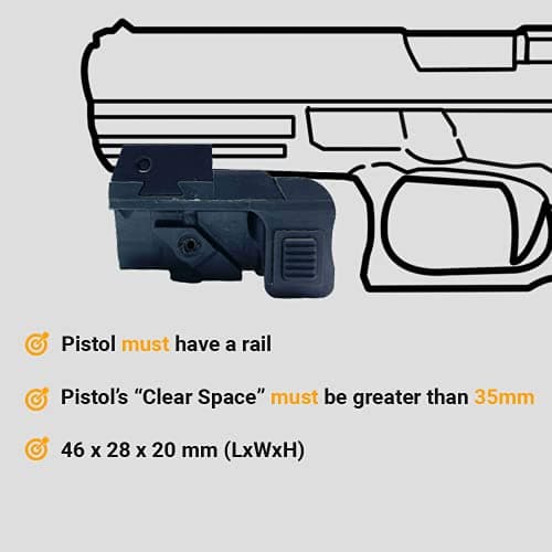HiLight P3P Purple Laser Beam for Compact Pistol Compatible Portable, Military Grade Aluminum Ultra Low Profile Purple Dot Sight for Glock Pistol Hand - Thumbnail 6