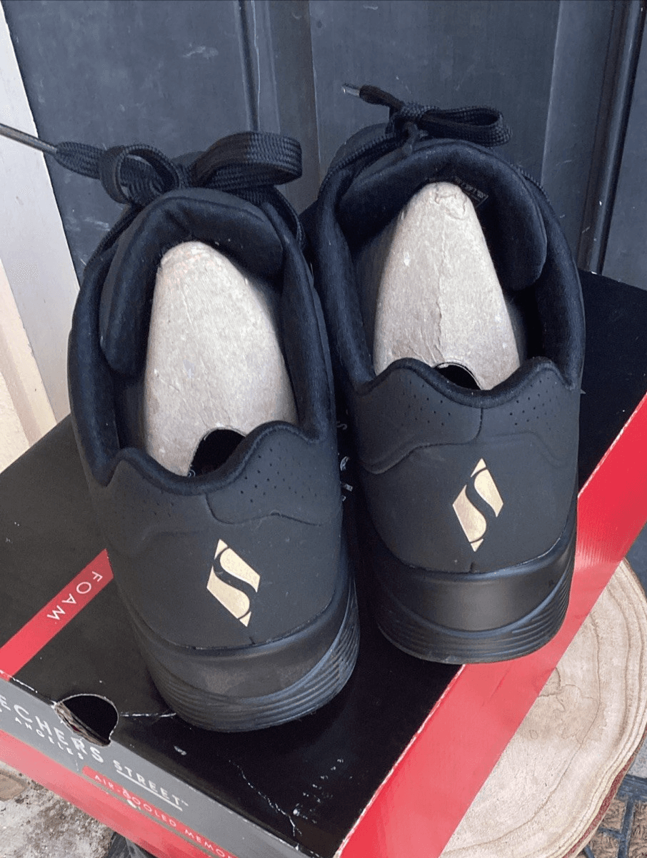 Skechers Uno Stand on Air Women's Size 10 Wide Fit Black Shoes 73690W BBK - Thumbnail 6