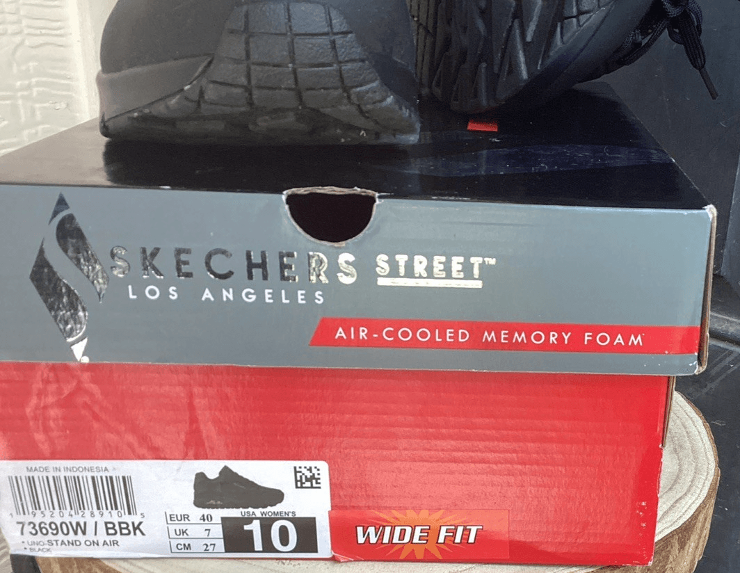 Skechers Uno Stand on Air Women's Size 10 Wide Fit Black Shoes 73690W BBK - Thumbnail 8