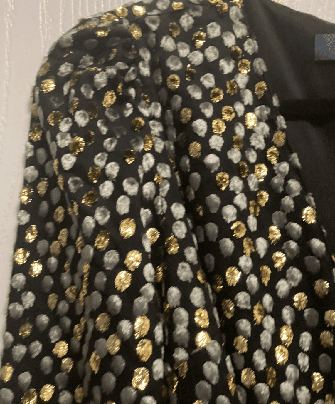 NWT ModCloth Golden Record Party Wrap Metallic Gold Silver Dress M - Thumbnail 6