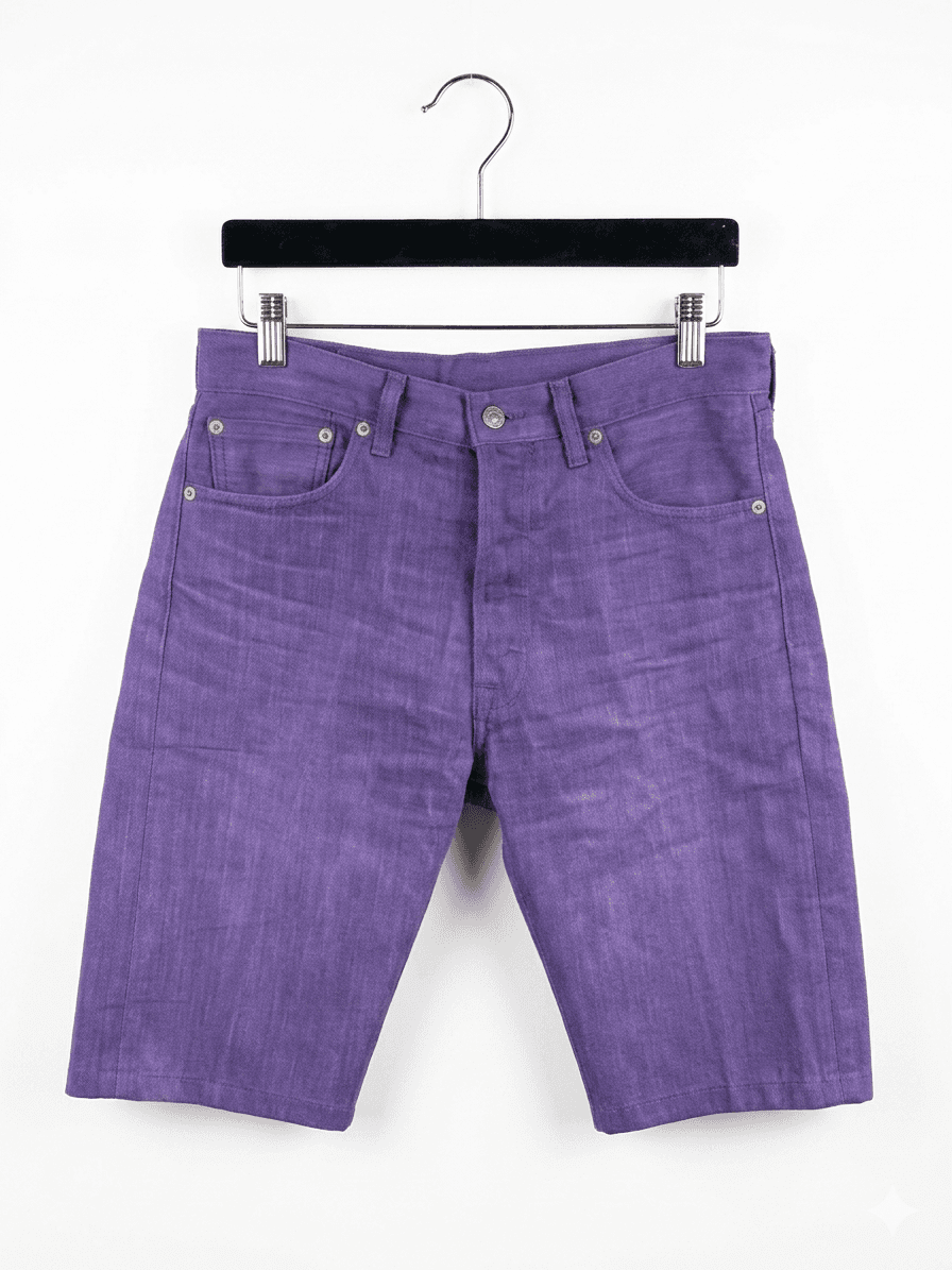 VTG 90s Levi’s 501 Purple Garment Dyed Jean Shorts Men’s 31x30 Button Fly