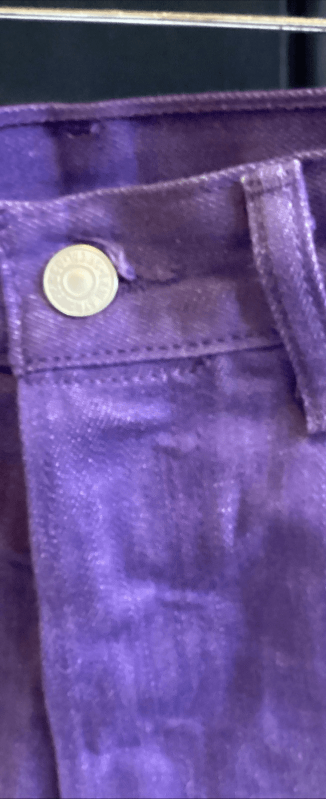 VTG 90s Levi’s 501 Purple Garment Dyed Jean Shorts Men’s 31x30 Button Fly - Thumbnail 4