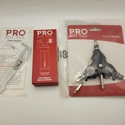 PRO BIKE TOOL 13-in-1 Multi Wrench & CO2 Inflator Set - NEW - Thumbnail 3