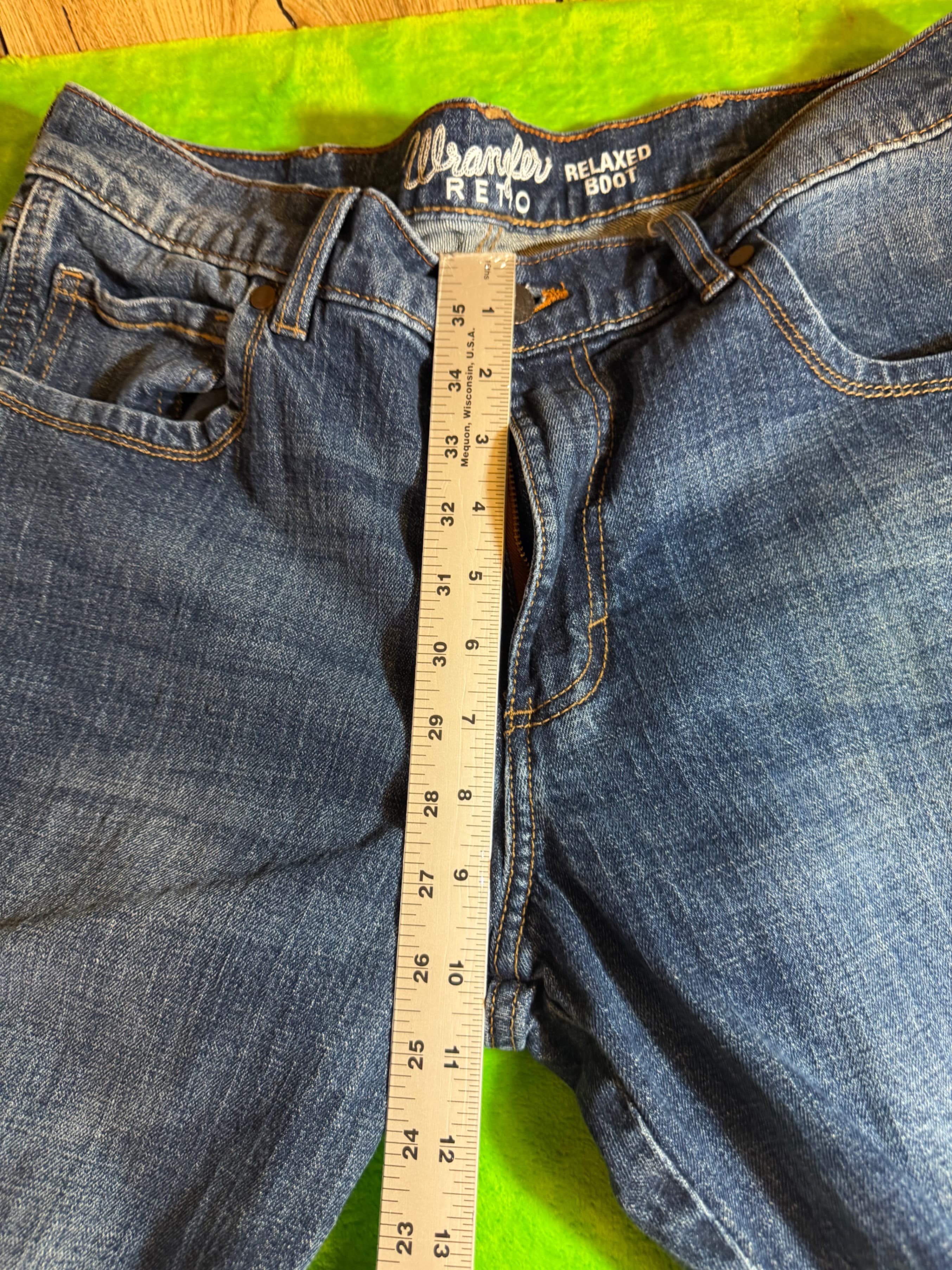 Wrangler Retro Relaxed Boot Jeans 34x34 Medium Wash Denim - Thumbnail 8