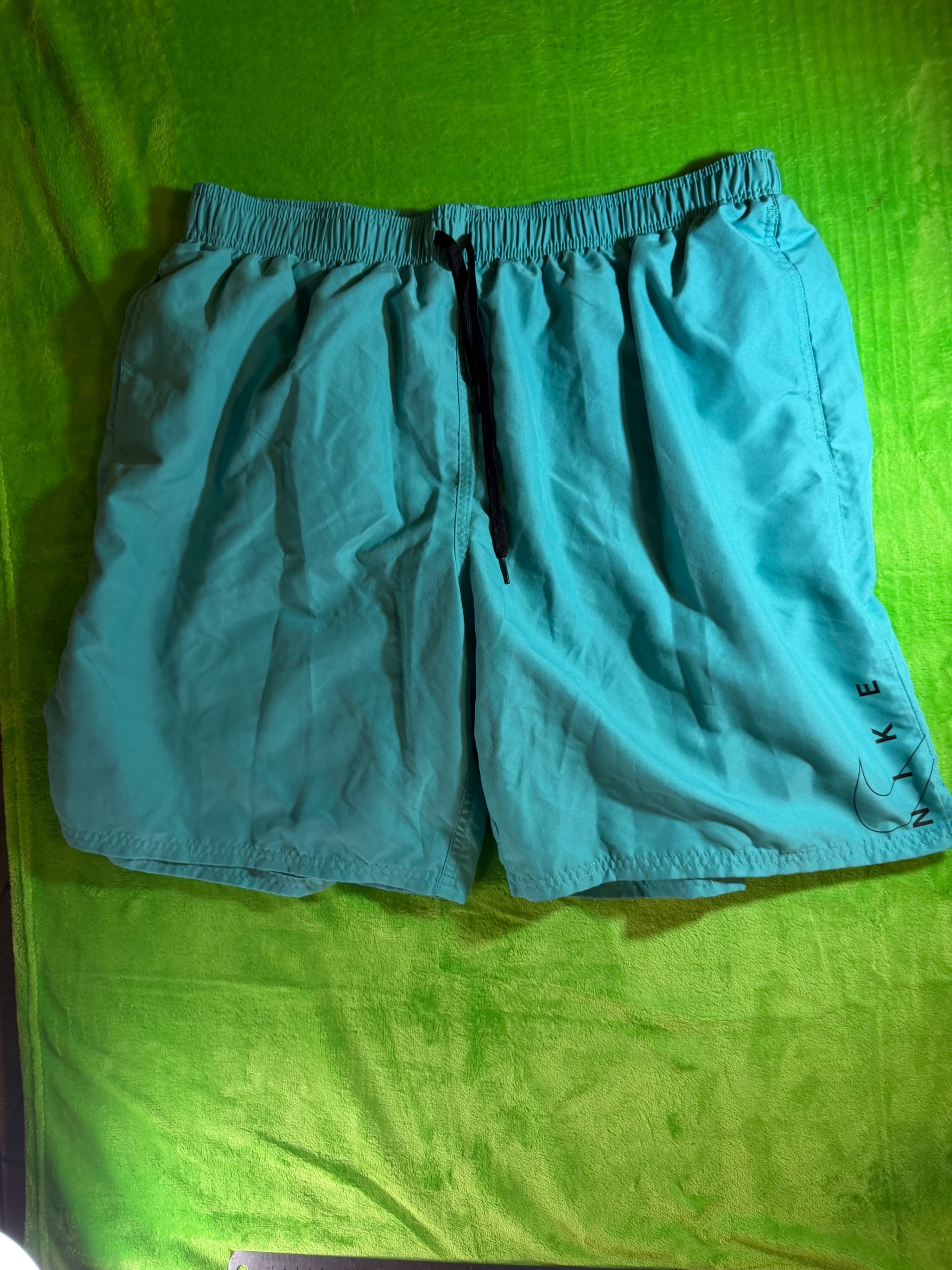 Nike Men's XXL Teal Swim Shorts with Logo - Image 1