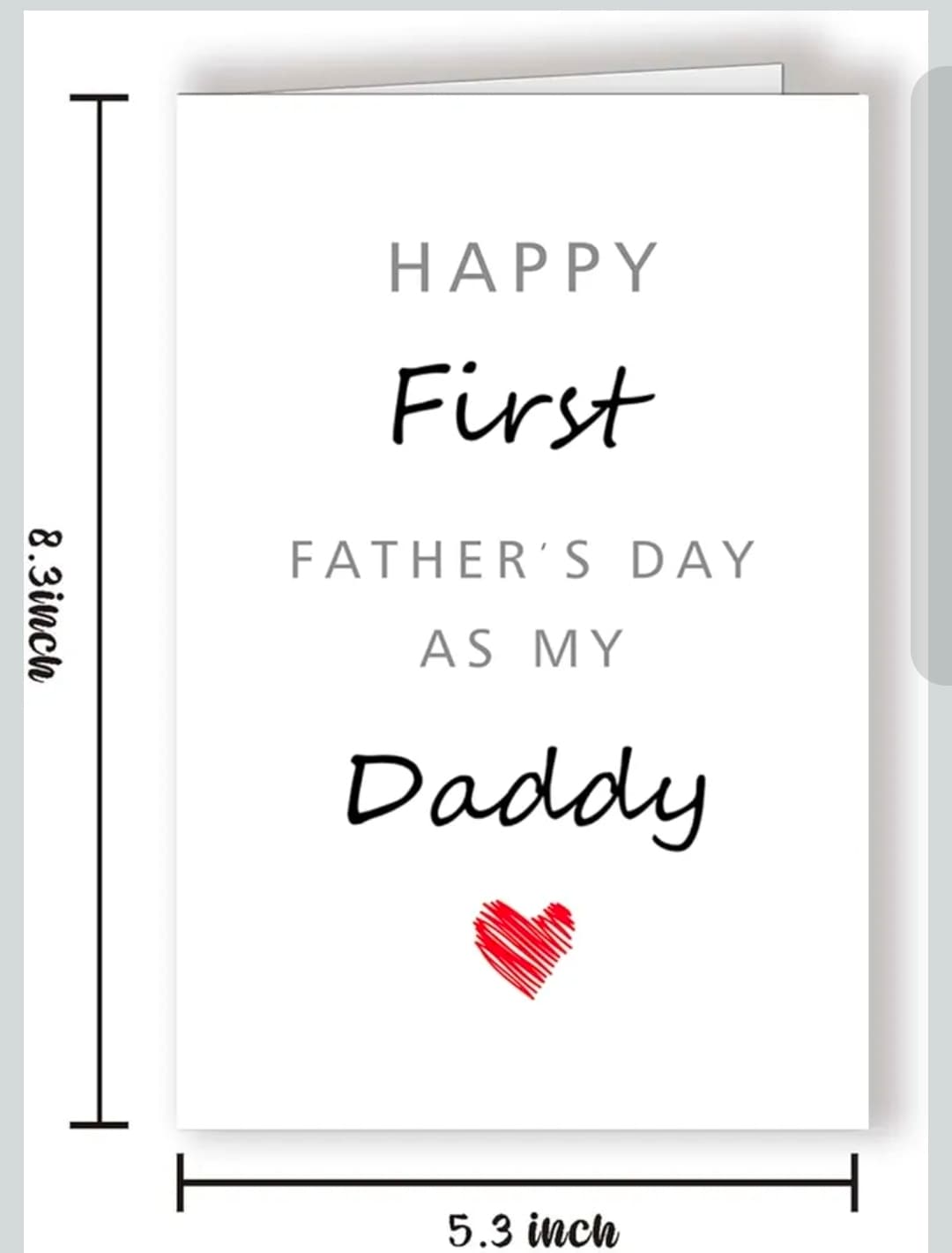 First Father's Day Card with Red Envelope - Thumbnail 3