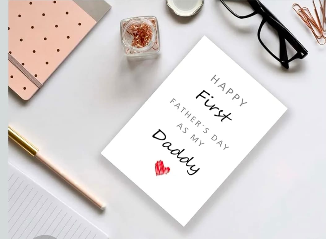 First Father's Day Card with Red Envelope - Thumbnail 4