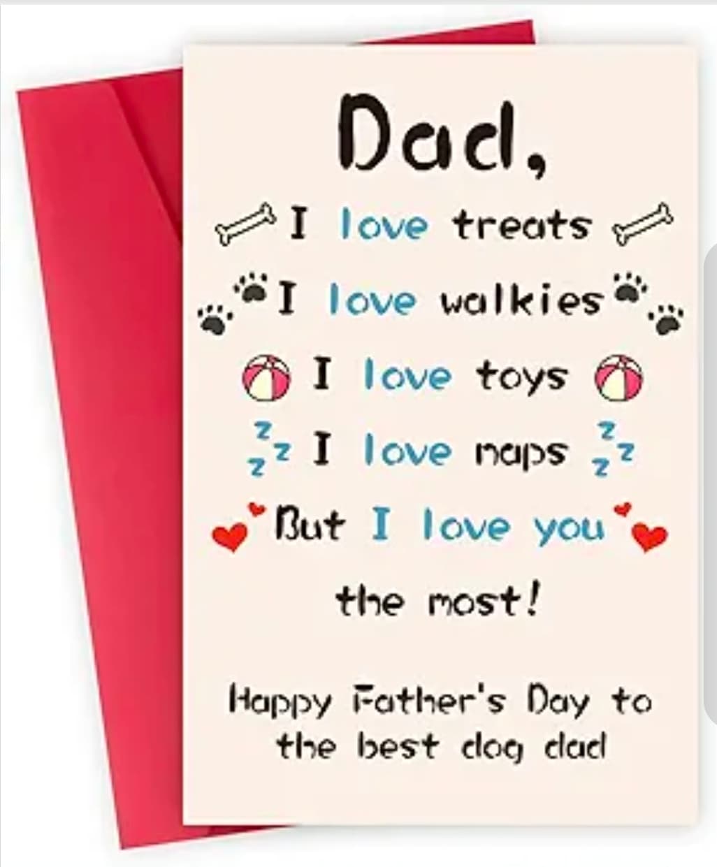 Father's Day Card for Dog Dad with Envelope - Image 1