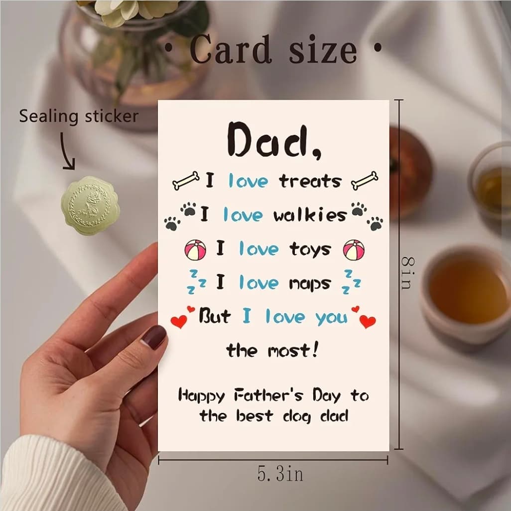 Father's Day Card for Dog Dad with Envelope - Thumbnail 3