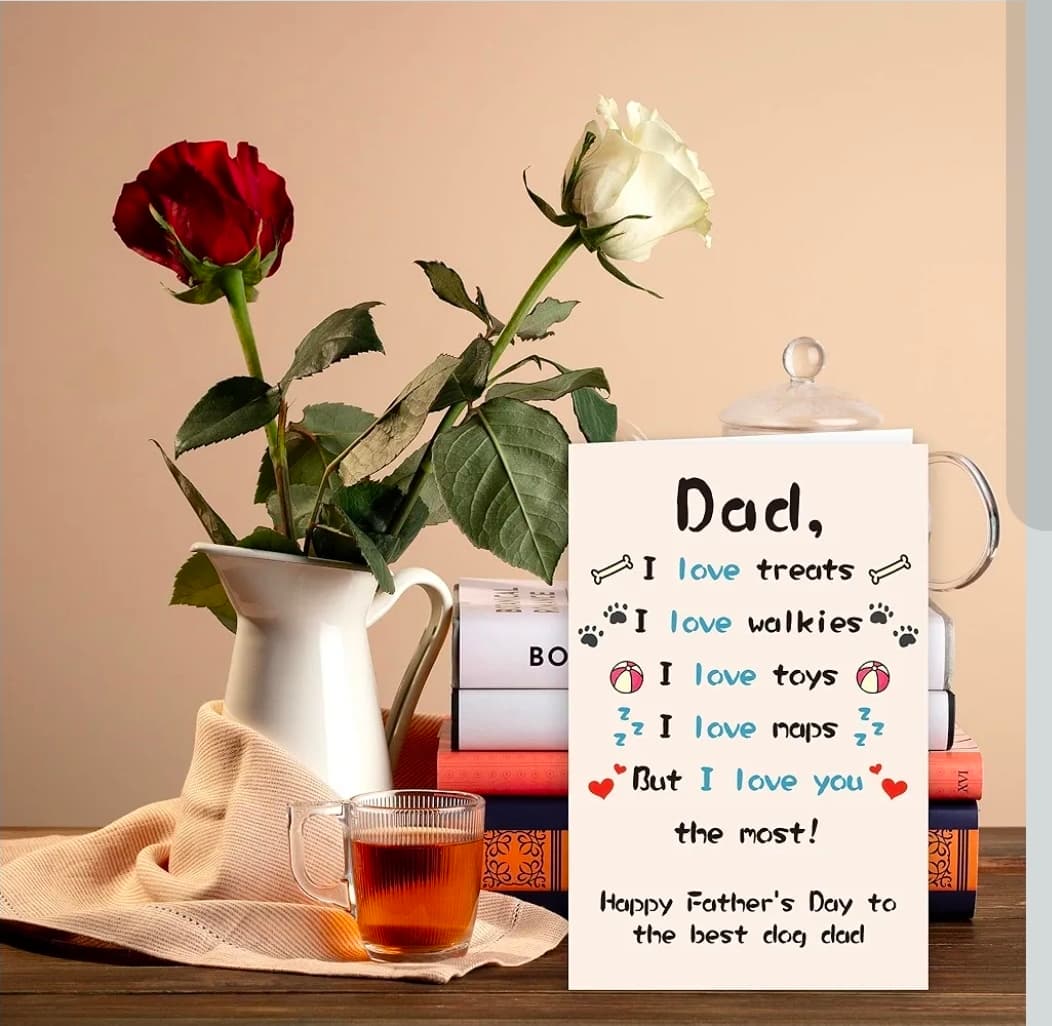 Father's Day Card for Dog Dad with Envelope - Thumbnail 5
