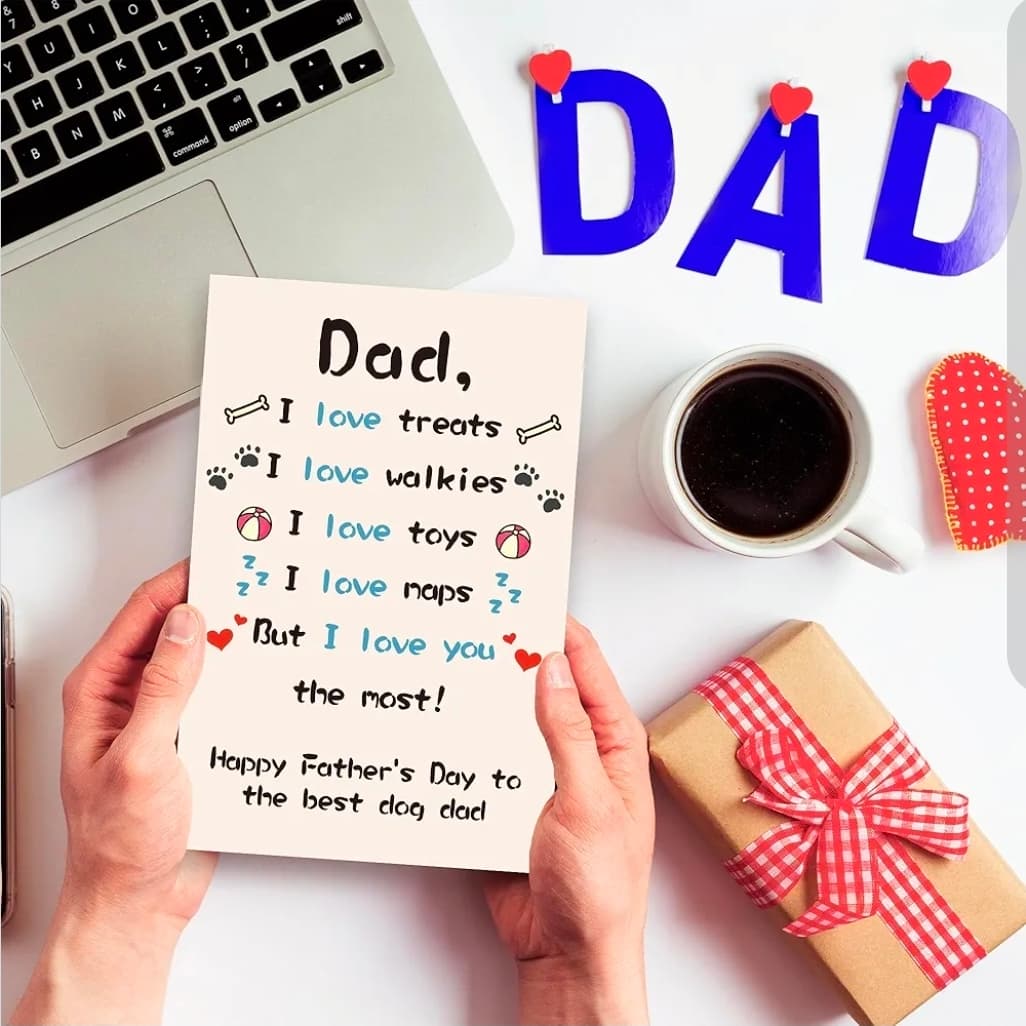 Father's Day Card for Dog Dad with Envelope - Thumbnail 6