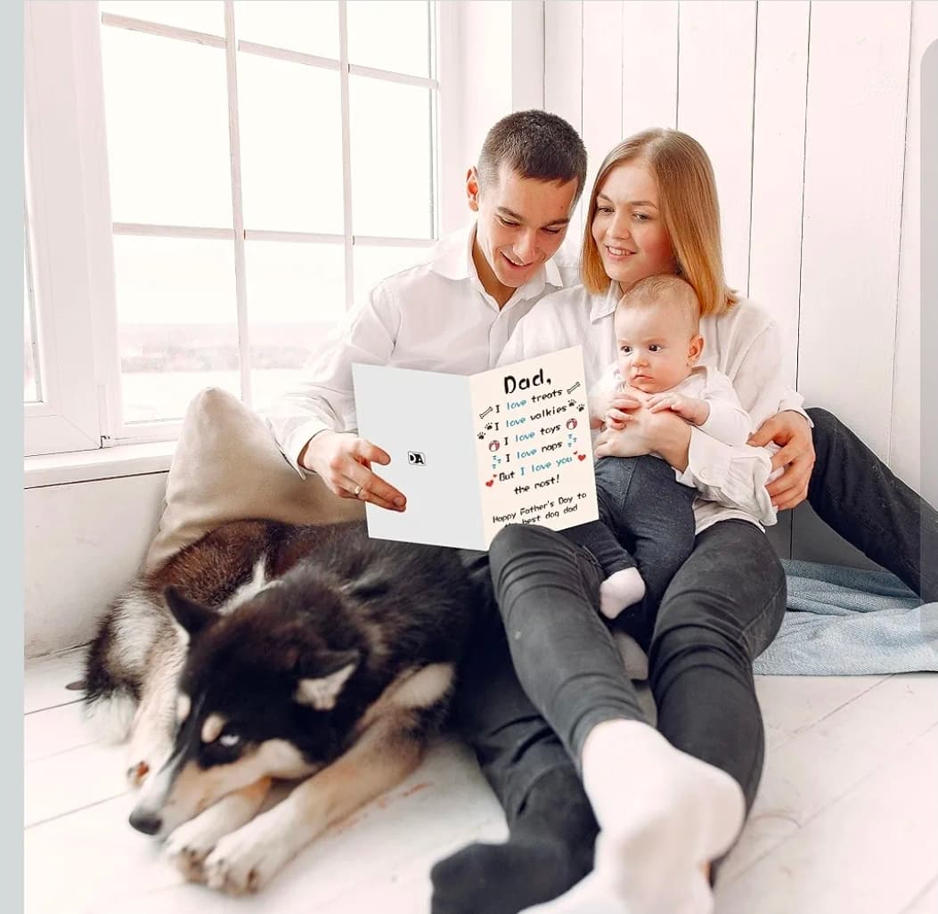 Father's Day Card for Dog Dad with Envelope - Thumbnail 4