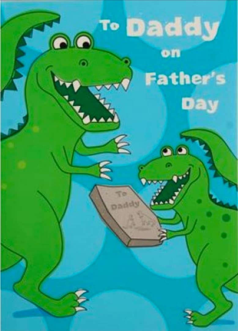 Father's Day Dinosaur Card with T-Rex Design - Image 1