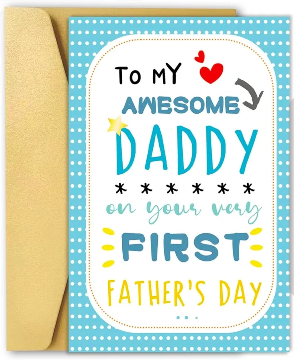 First Father's Day Card for Daddy with Envelope - Image 1