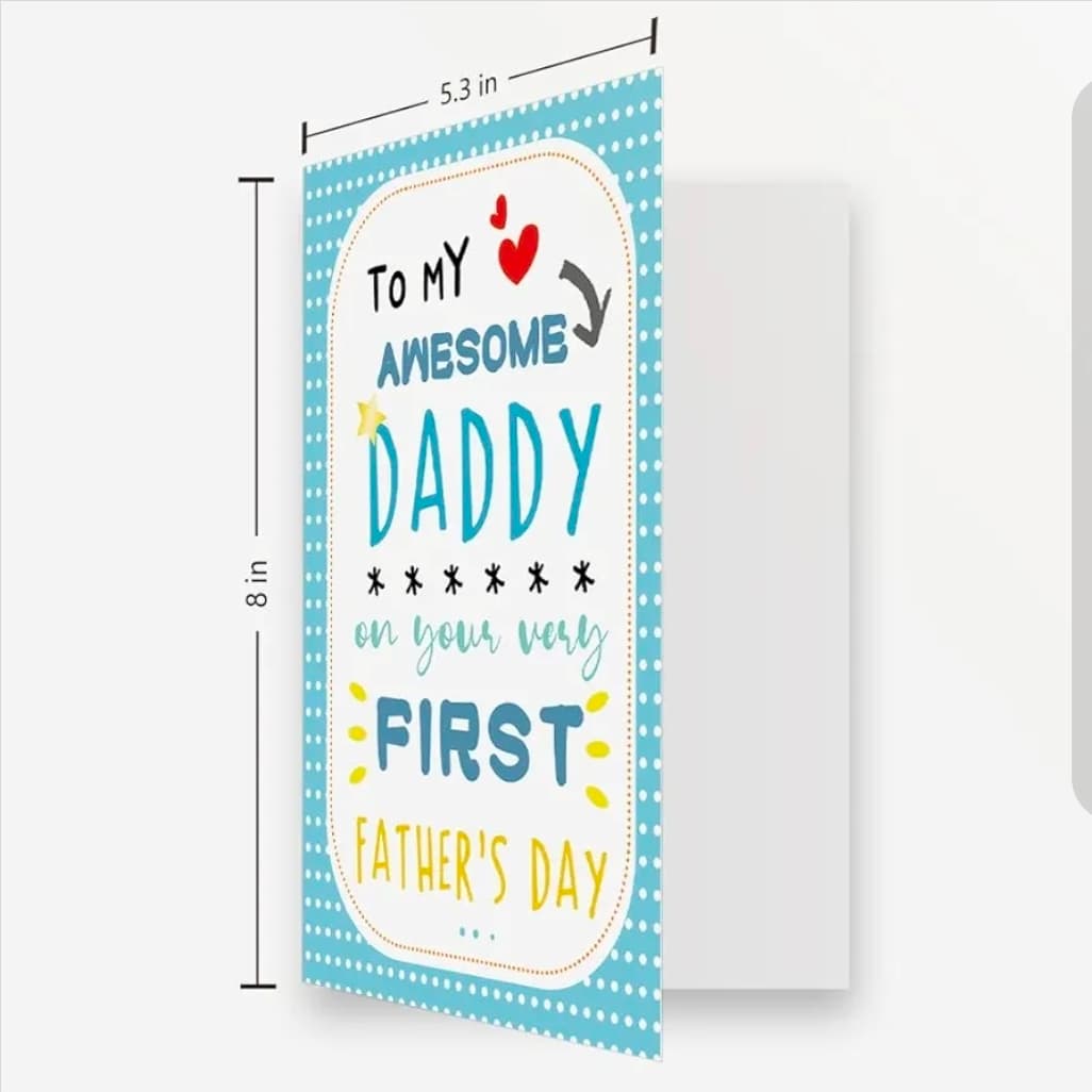 First Father's Day Card for Daddy with Envelope - Thumbnail 2