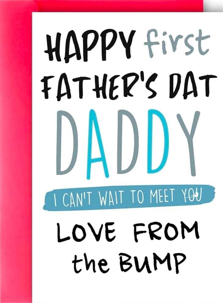 First Father's Day Card from Bump, 5x7 Inches - Image 1