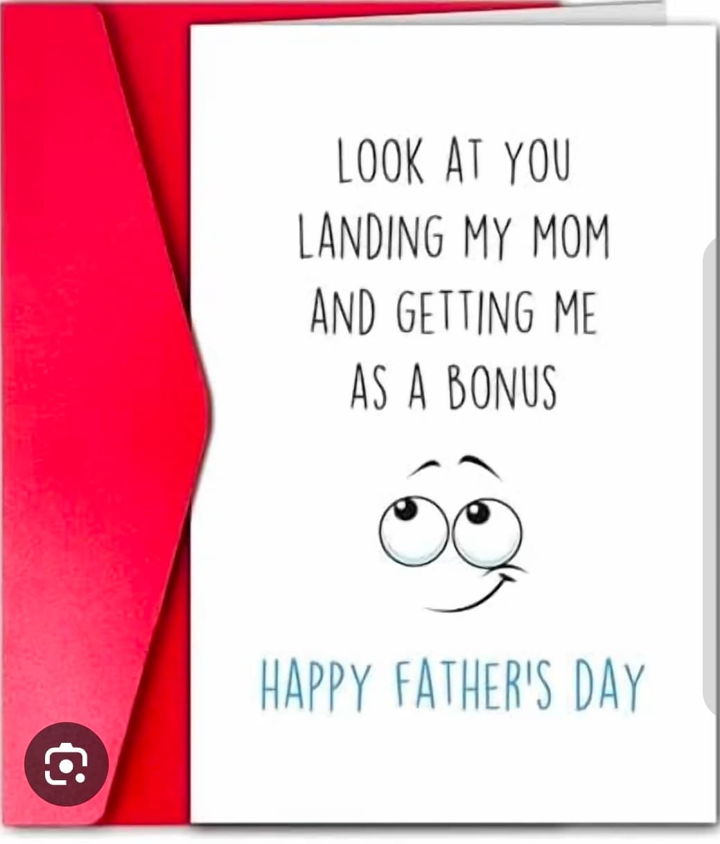 Father's Day Card with Red Envelope, Humorous Bonus Message - Image 1