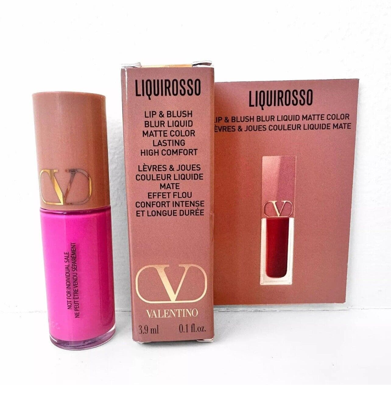 Valentino Liquirosso Lip & Blush Blur Liquid Matte PINK IS PUNK MINI 0.1oz New - Image 1
