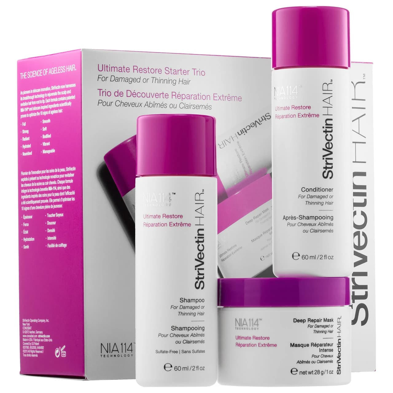 Strivectin Hair NIA114 Technology  Ultimate Restore  1 Oz Shampoo and 1 Oz Conditioner - Thumbnail 3