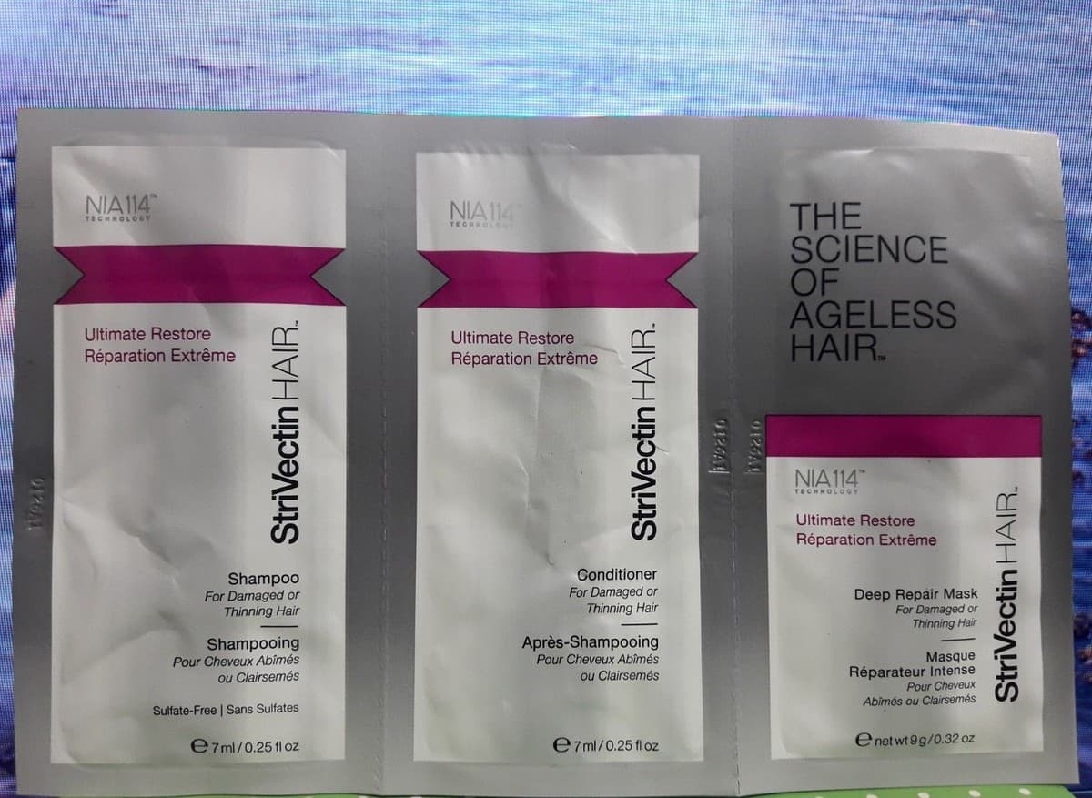 Strivectin Hair NIA114 Technology  Ultimate Restore  1 Oz Shampoo and 1 Oz Conditioner - Thumbnail 8