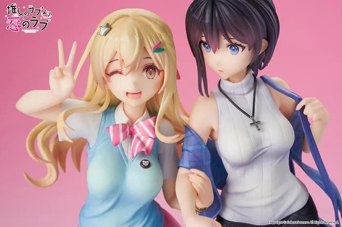OshiRabu: Waifus Over Husbandos Ren Furutachi & Akuru Hayahoshi 1/7 Scale Figure - Thumbnail 4