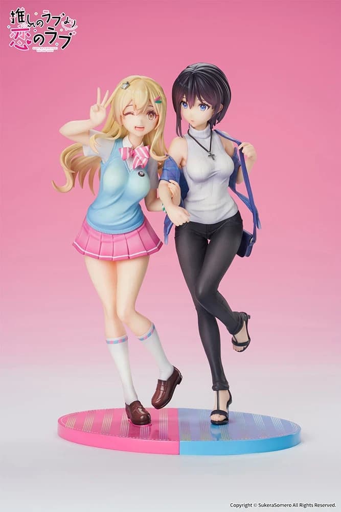OshiRabu: Waifus Over Husbandos Ren Furutachi & Akuru Hayahoshi 1/7 Scale Figure - Thumbnail 2
