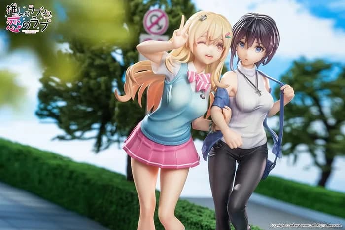 OshiRabu: Waifus Over Husbandos Ren Furutachi & Akuru Hayahoshi 1/7 Scale Figure - Thumbnail 7