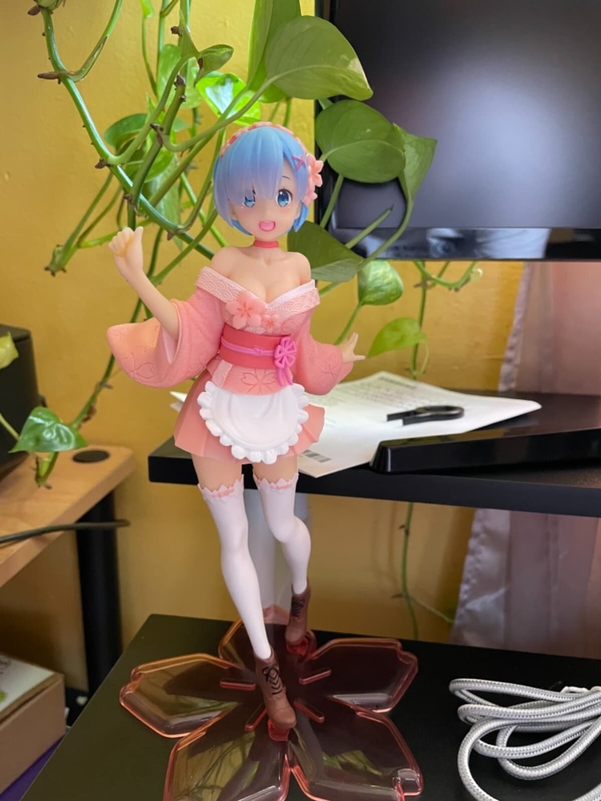 Taito Re Zero -Starting Life in Another World- Rem Figure (Original Sakura versi - Thumbnail 6