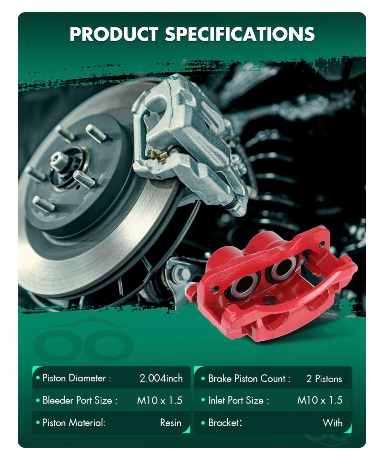 Front Rear Brake Calipers With Bracket 18-B4728 18-B4729 18-B4726 18-B4727 Compatible For Chevrolet Astro 2003-2005,For Chevrolet Silverado 1500 1999-2002 18025701 - Thumbnail 17