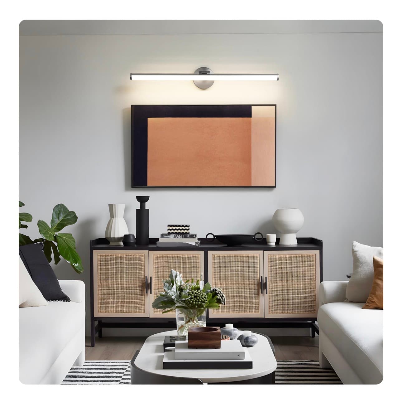 New 30 inch LED Vanity Light with Adjustable Angle and Nickel Finish - Thumbnail 8