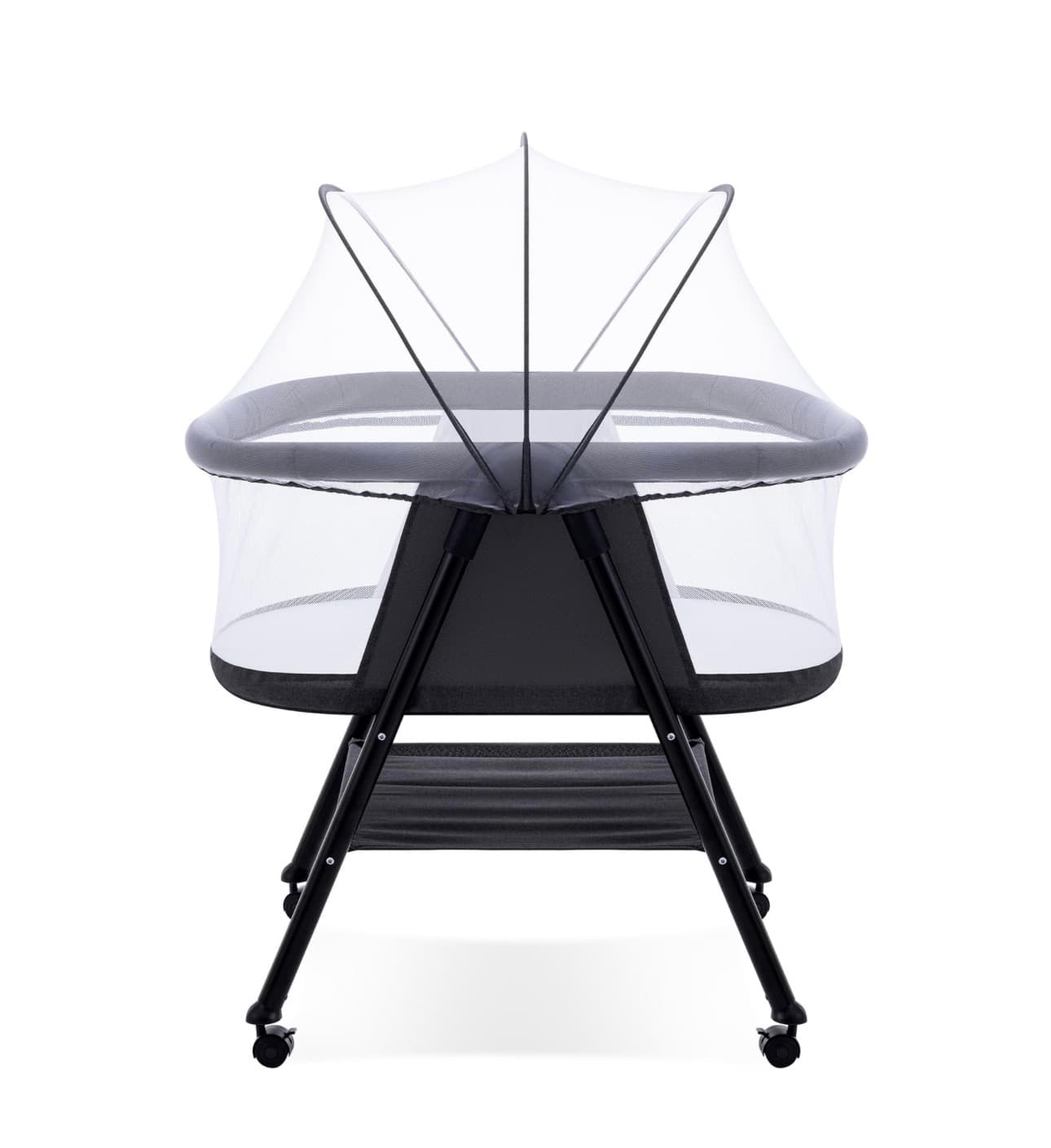 Portable Baby Bassinet with Mosquito Net and Storage - Image 1