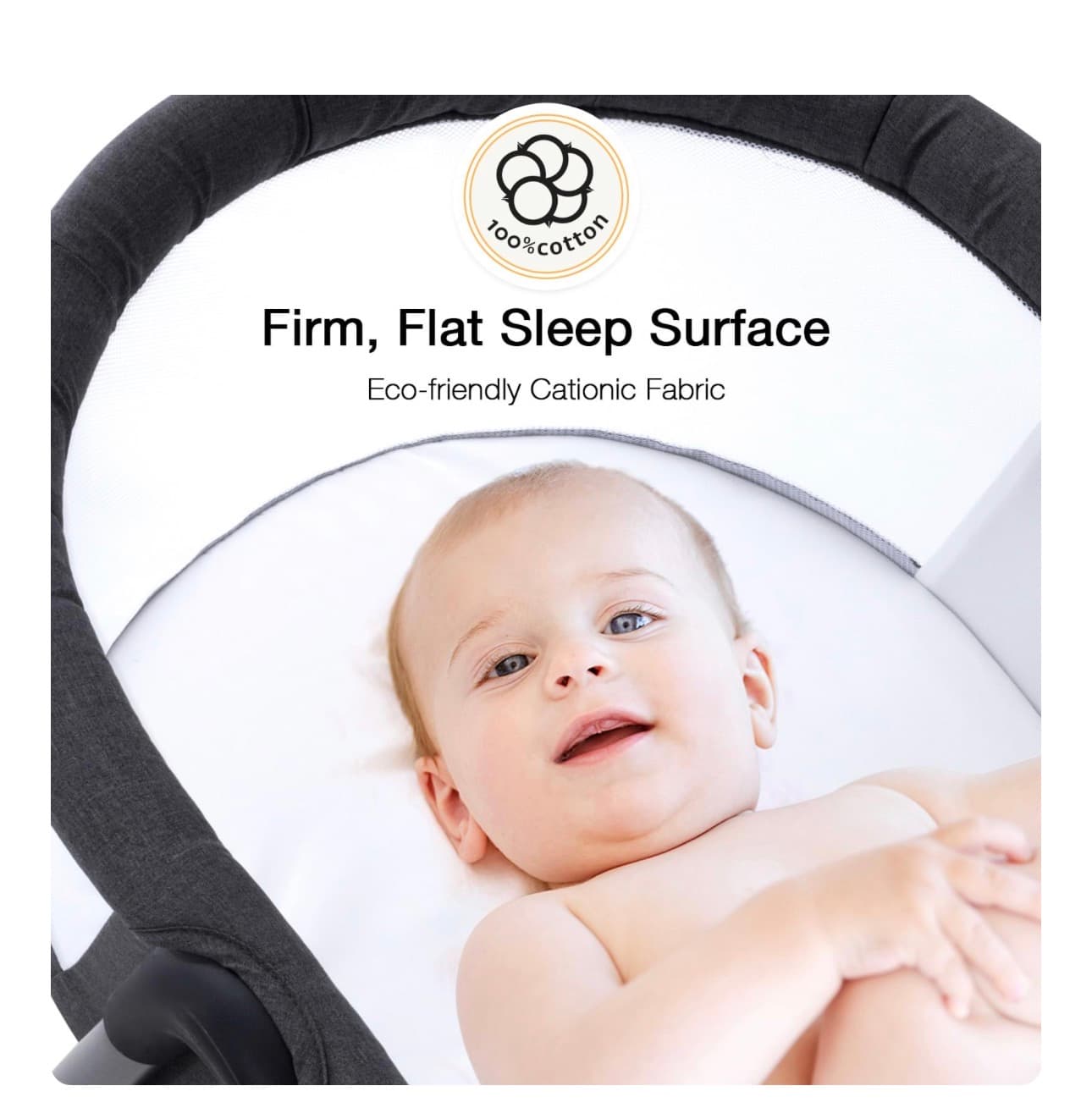 Portable Baby Bassinet with Mosquito Net and Storage - Thumbnail 8