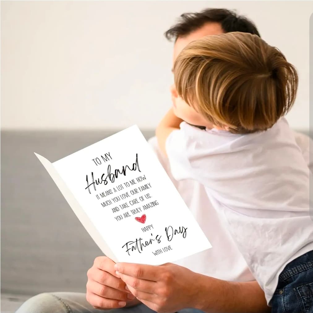 Father's Day Card for Husband with Red Envelope - Thumbnail 5